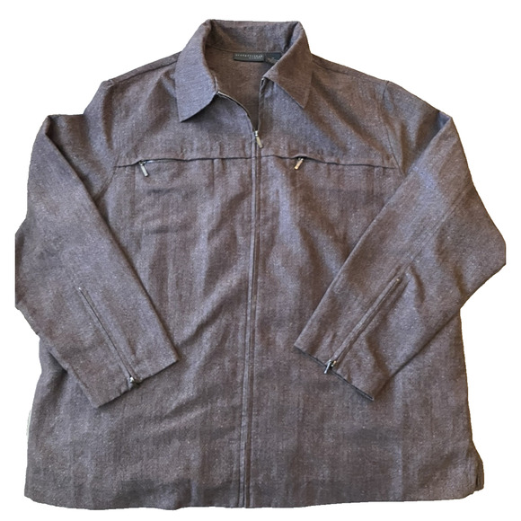 Relativity Women Jacket Womens Plus Size 1X Brown Zip Up Lightweight Sports Coat - Picture 5 of 12